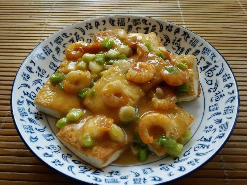 虾仁烩豆腐