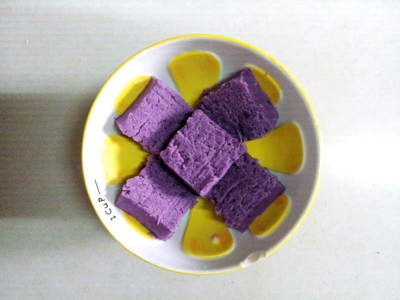 快手糕点『紫薯牛奶糕』