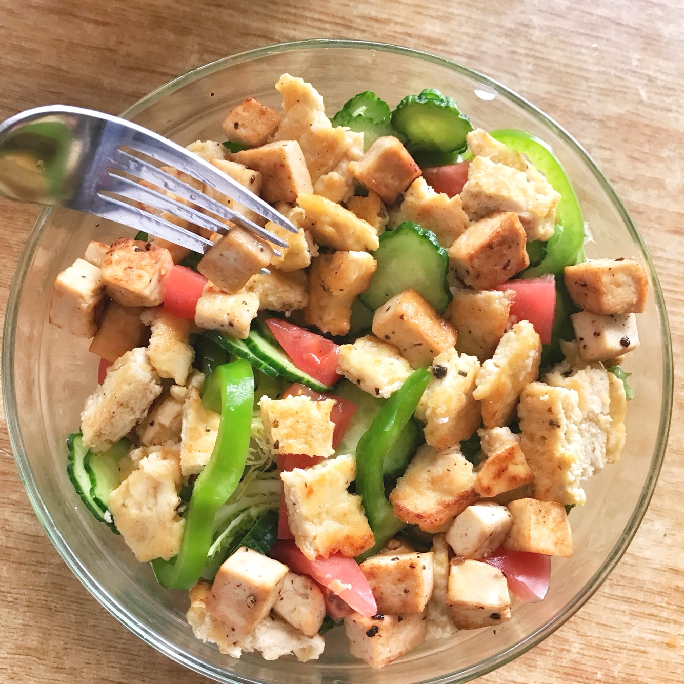 鸡胸豆腐蜜汁沙拉…健身吃