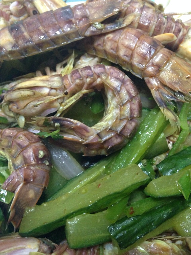 黄瓜青椒皮皮虾