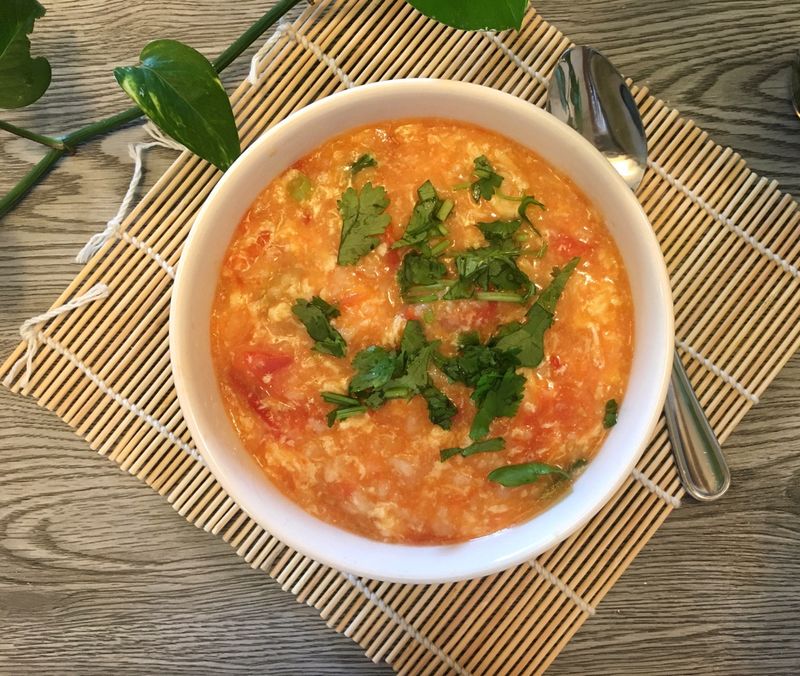 【番茄鸡蛋疙瘩汤】暖胃美食