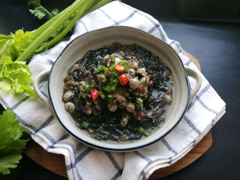 紫菜海蛎煲--电饭煲搞定砂锅菜