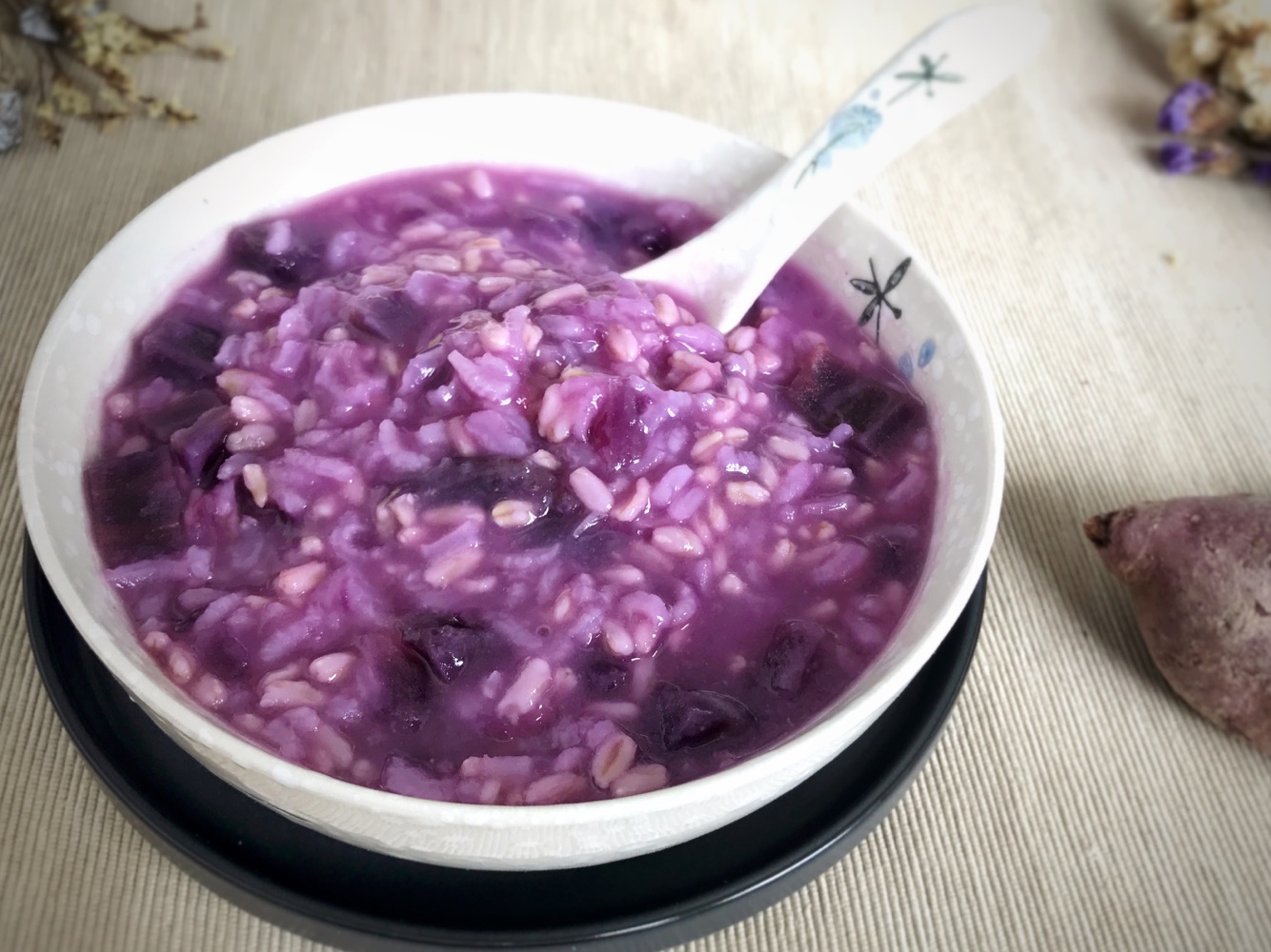 紫薯滑燕麦粥