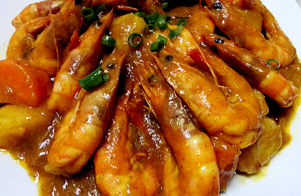 印度咖喱虾
