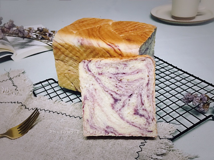 大理石纹紫薯吐司（水合法）