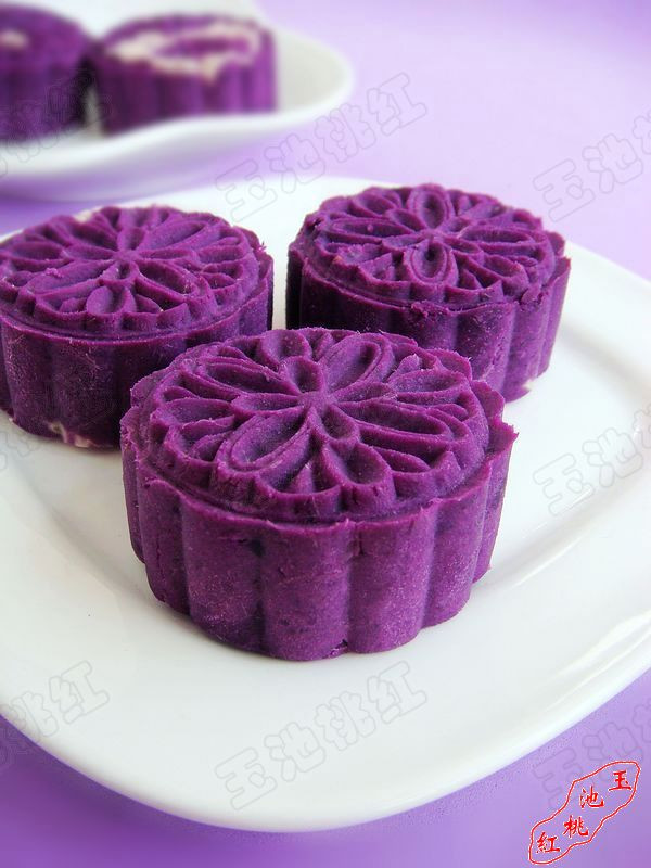 紫薯芸豆月饼  