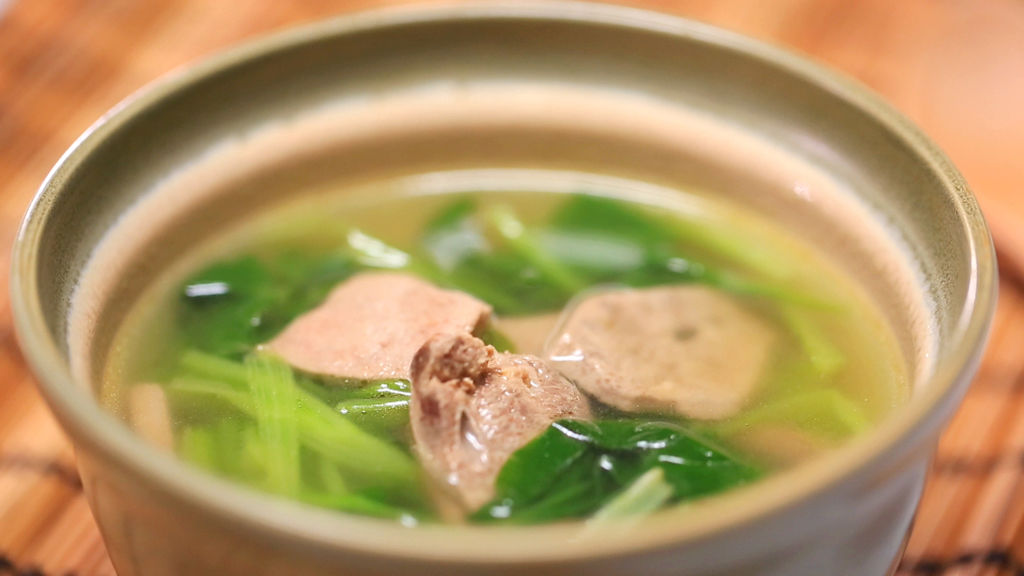 青菜猪肝汤－迷迭香