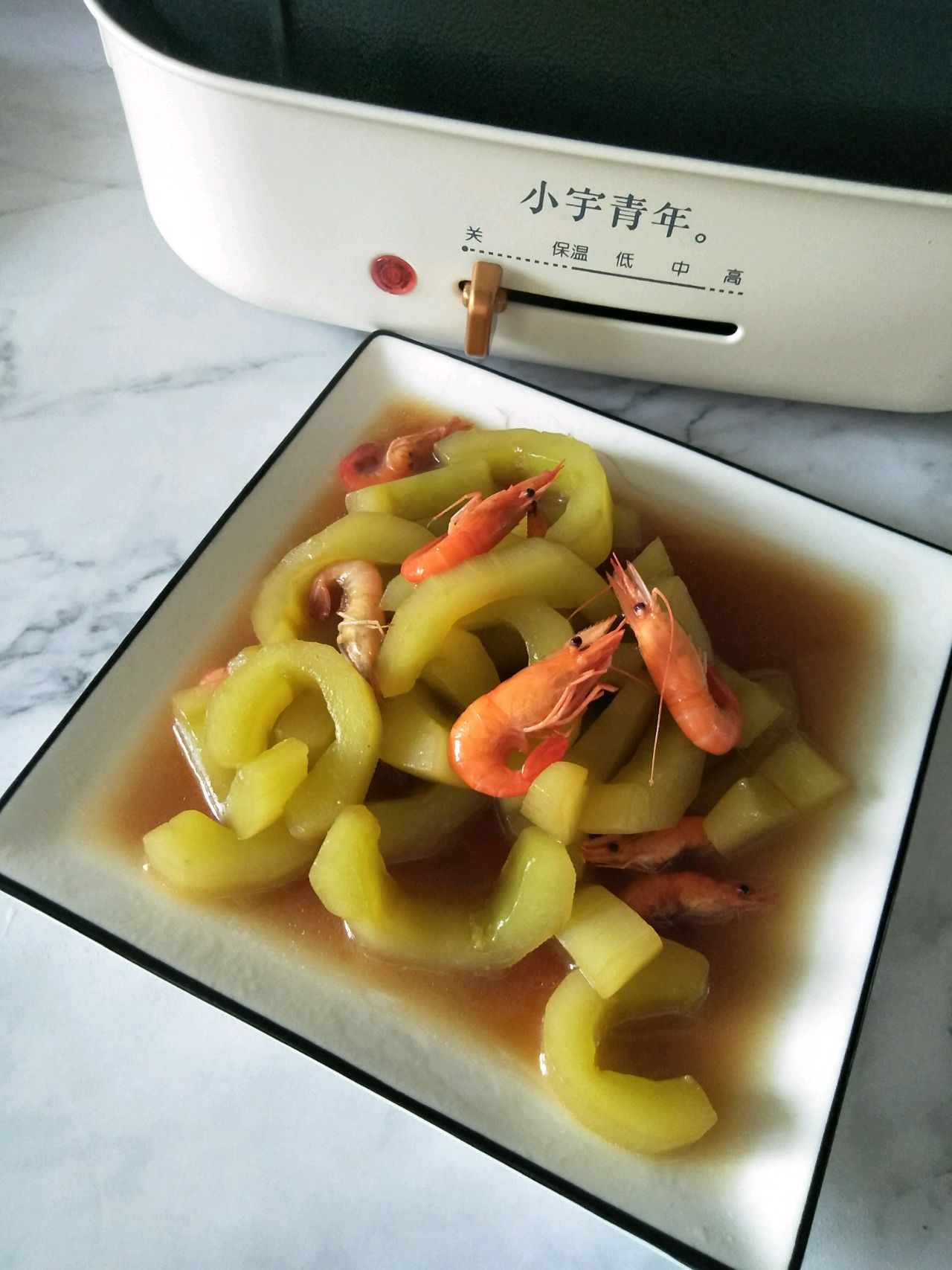 黄瓜炒河虾