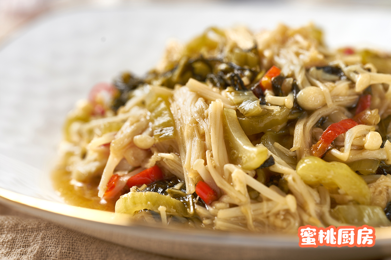 腌制芥菜（酸菜）+酸菜金针菇