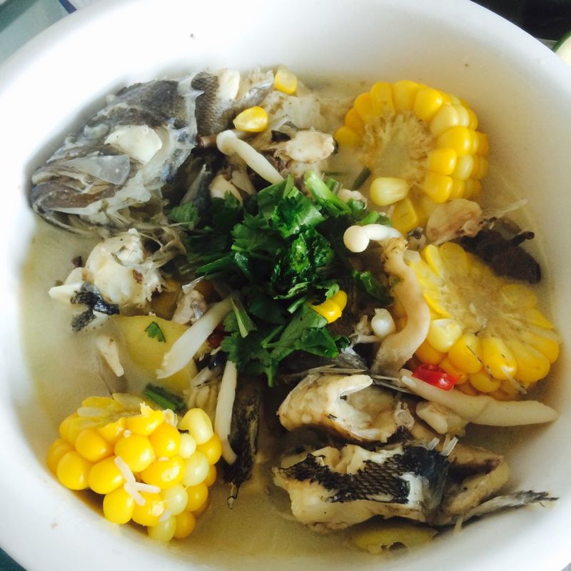 玉米杂蘑黑鱼汤