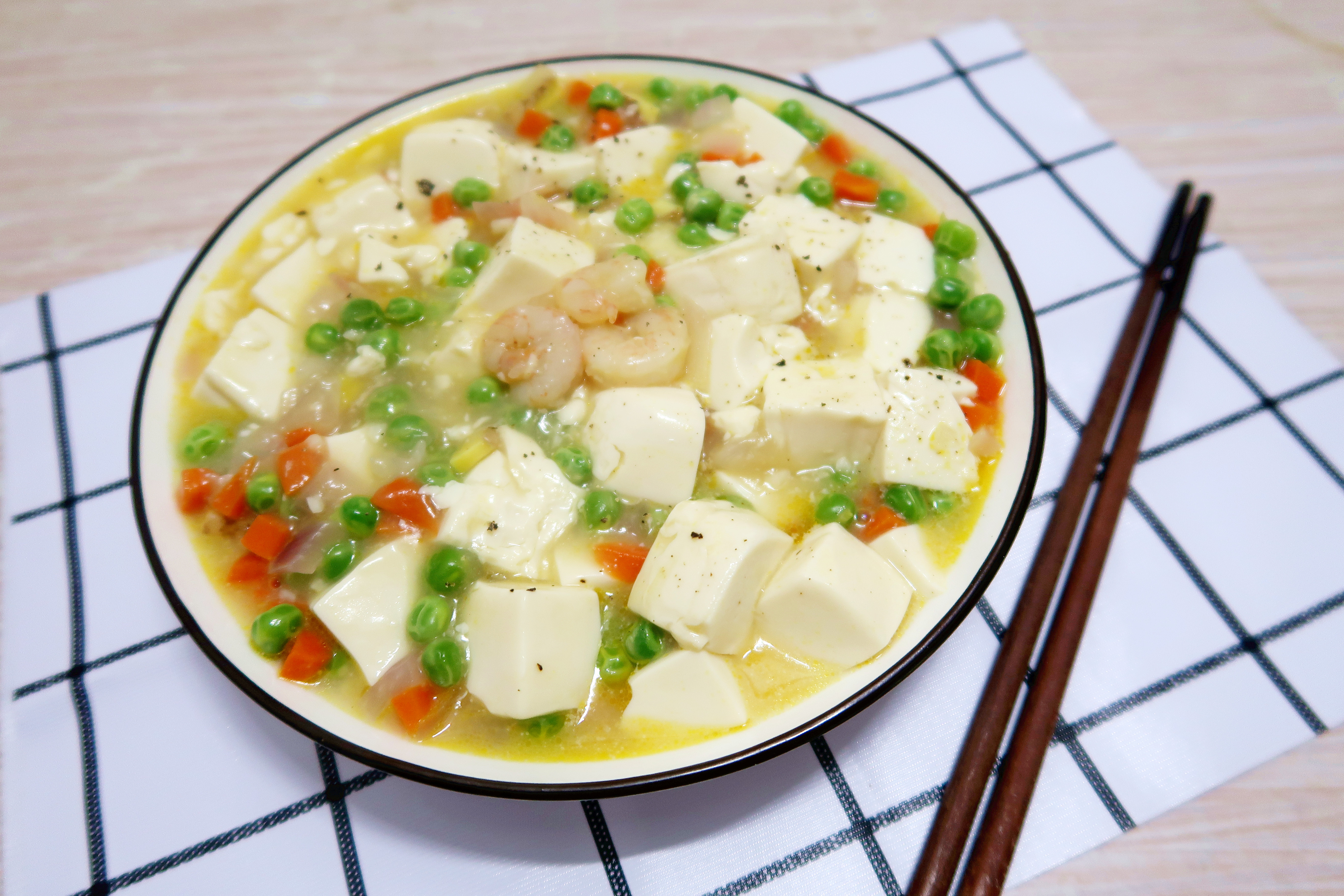 超嫩虾仁豆腐