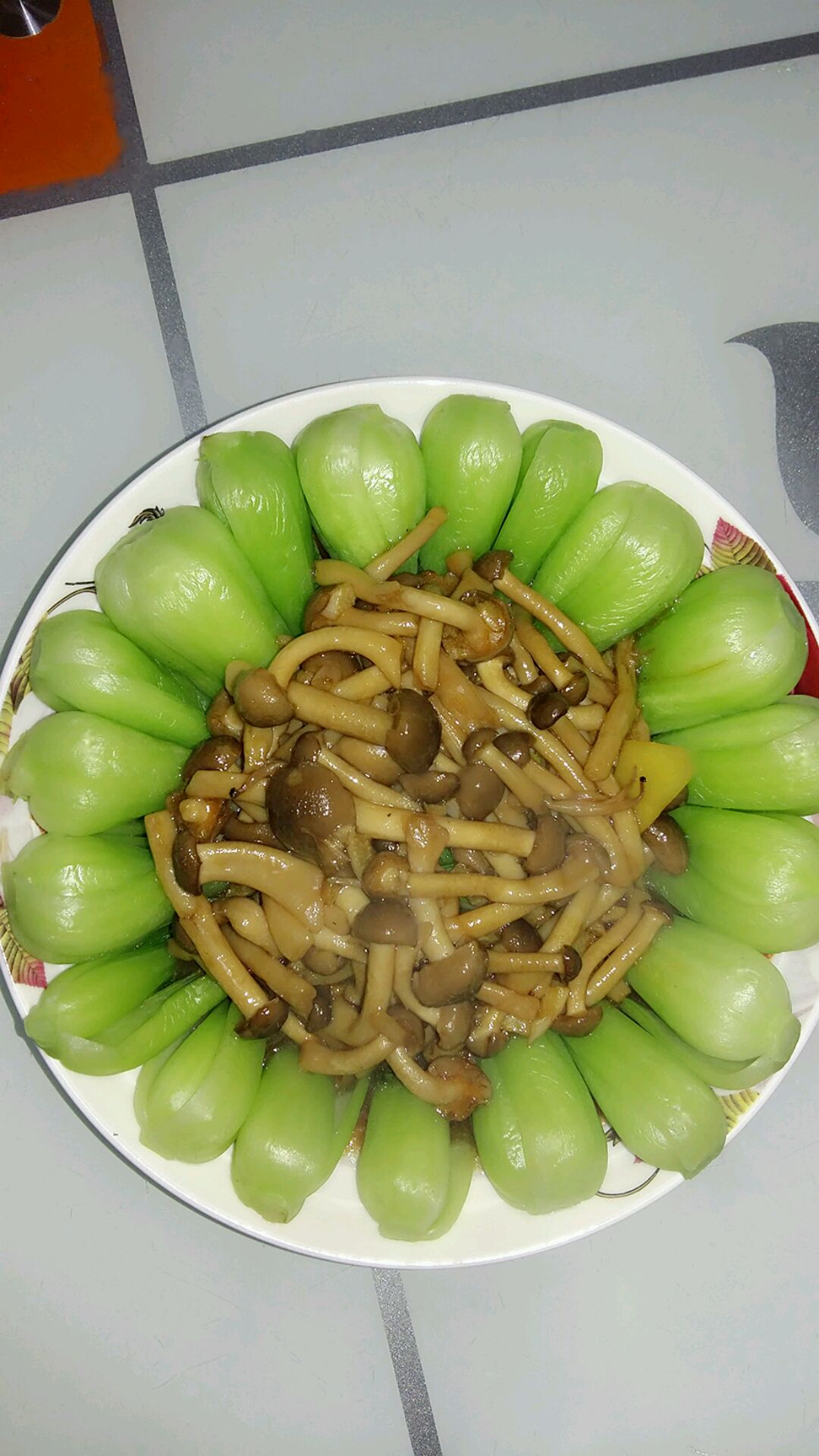 蚝油油菜蟹味菇