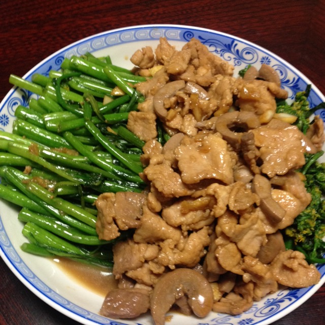 青菜炒肉