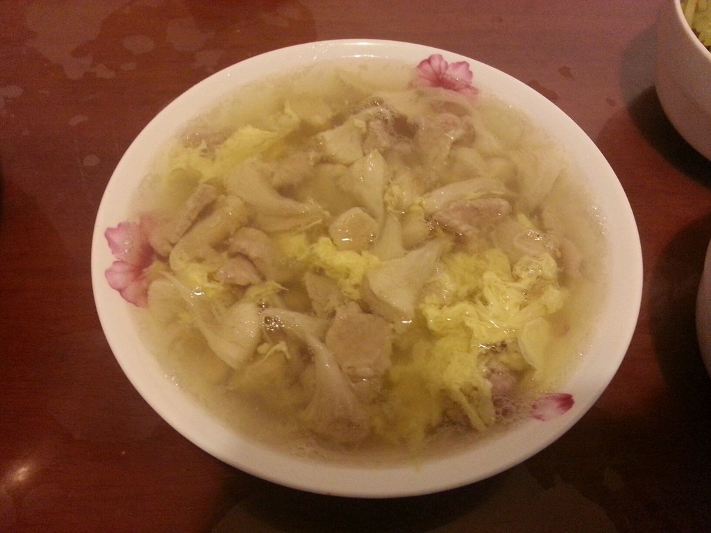 [养胃汤]猴头菇肉片蛋花汤