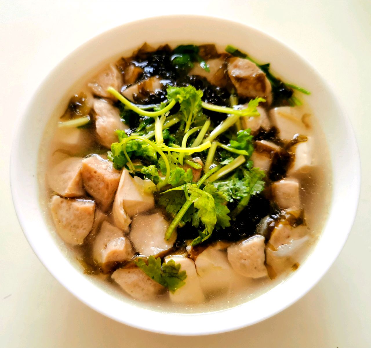 紫菜豆腐肉丸汤