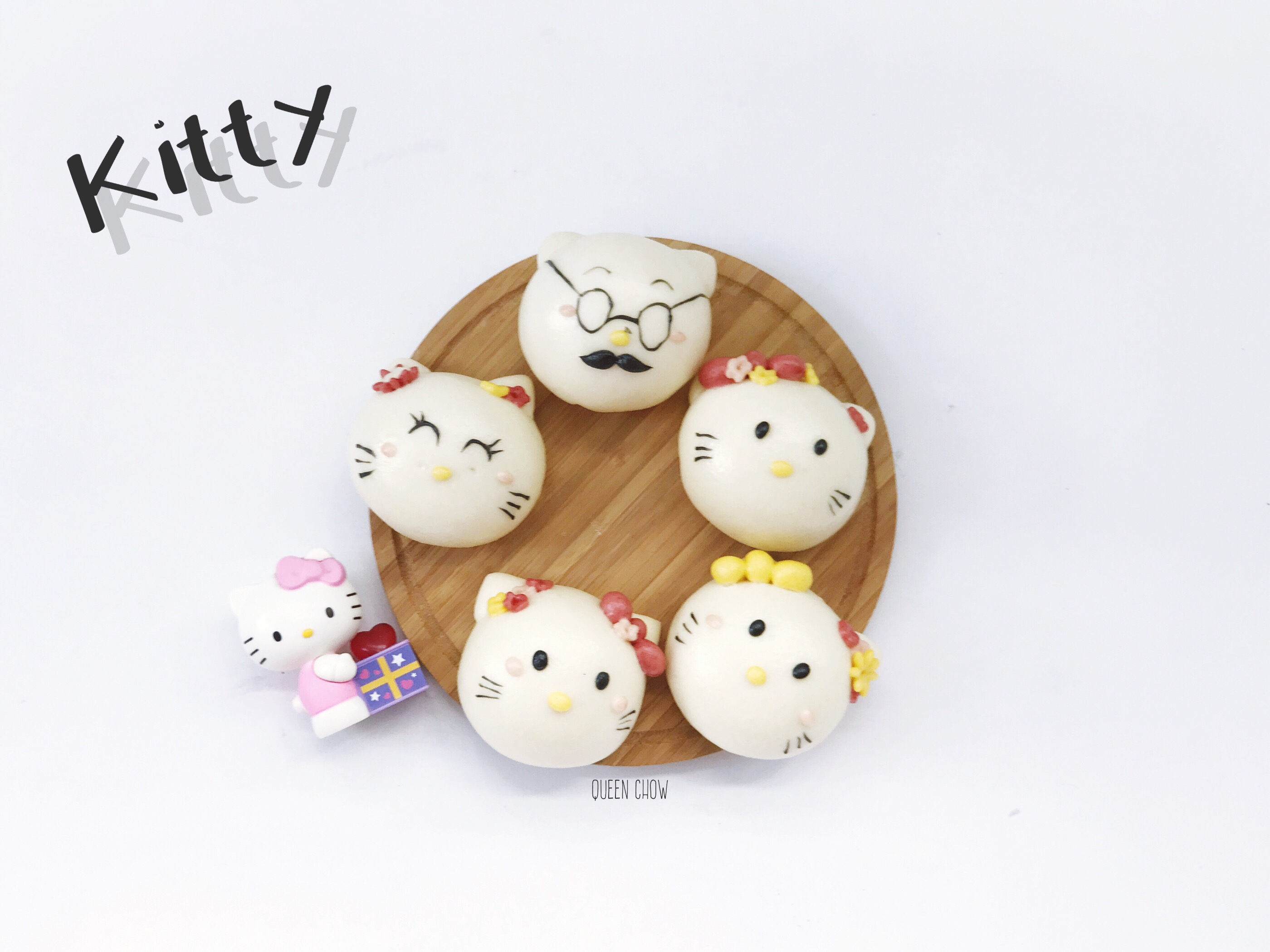 Hello Kitty猫一家人----卡通包子（豆沙馅）