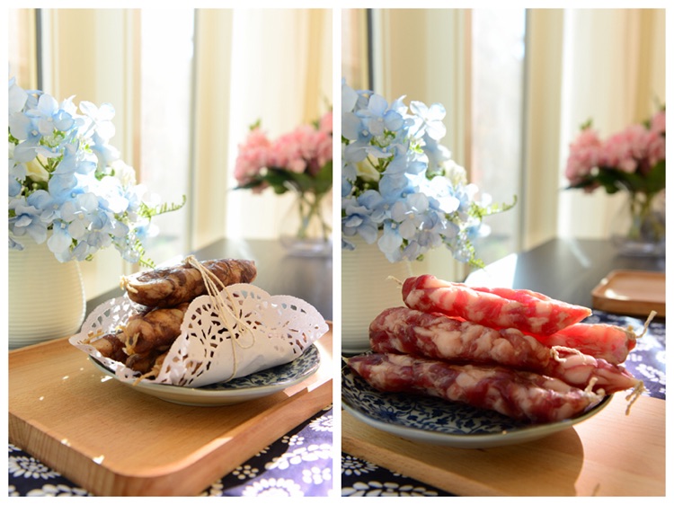 家常菜-传统广式香肠和川味香肠新年快乐