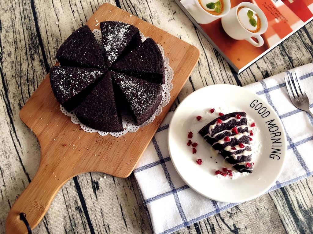 【无烤箱版】黑米蛋糕