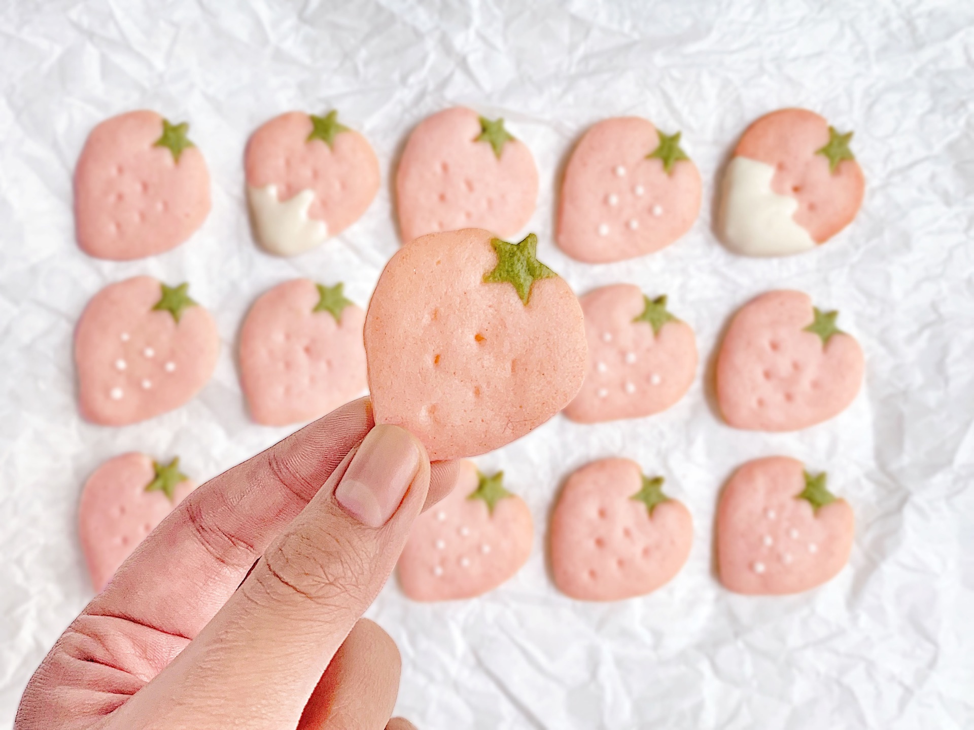 ㊙️吃可爱长大的草莓曲奇饼干‼️少女心爆棚