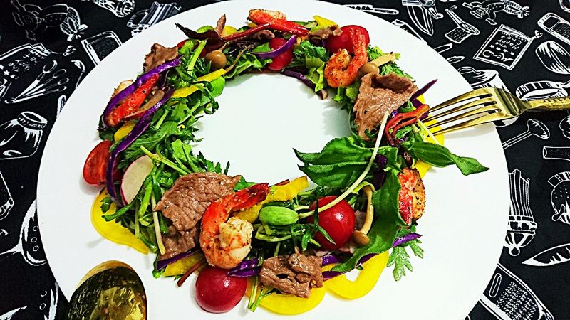 温暖沙拉Salad圣诞花环色拉-蜜桃爱营养师私厨-健身减肥