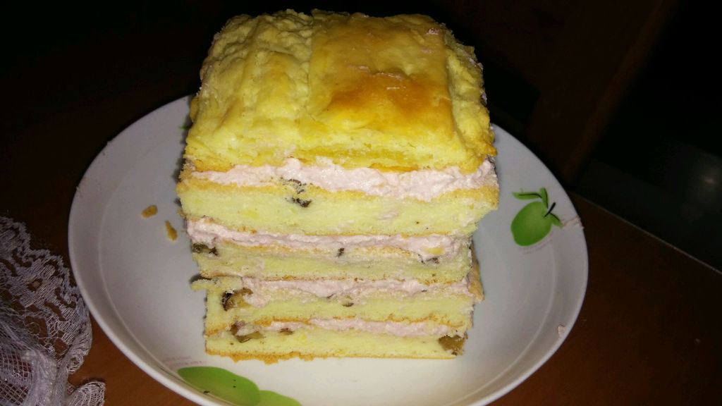 核桃拿破仑蛋糕：一道甜点学会酥皮，戚风和吉士酱做法（超详细）