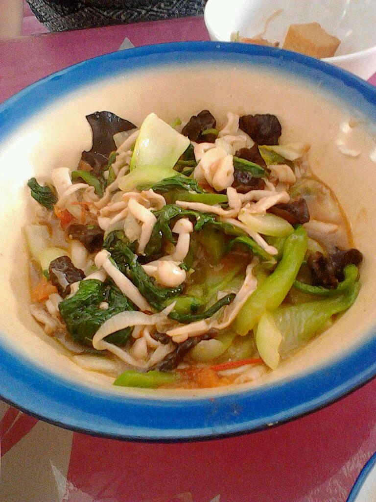 油菜炖海鲜菇