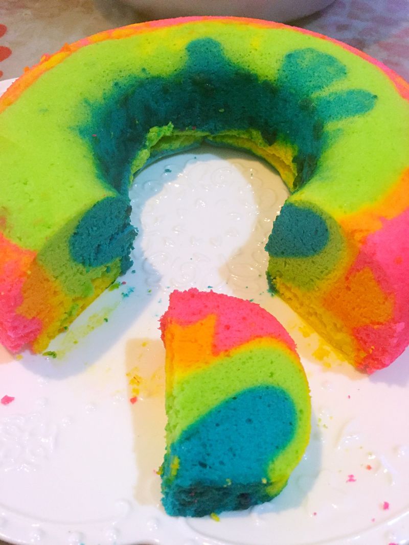 戚风彩虹蛋糕