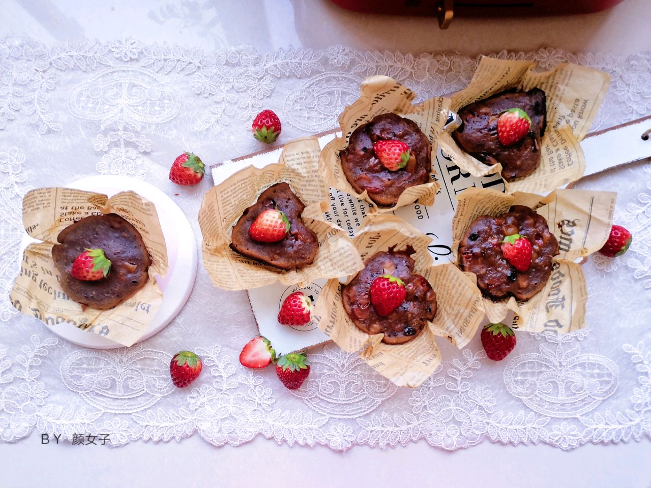 草莓红糖糕