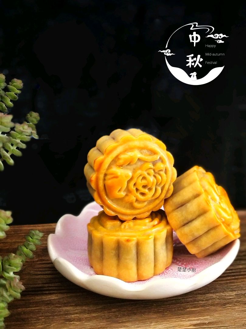 自制橙皮红豆沙广式月饼