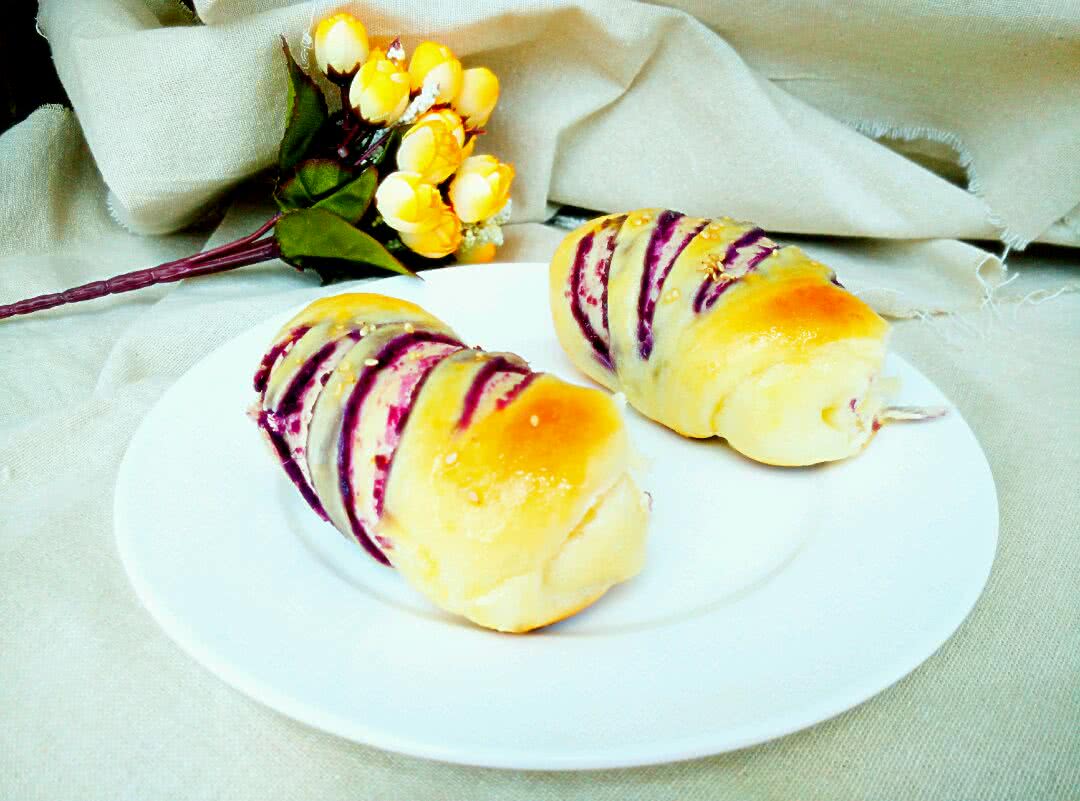 紫薯小餐包～健康无油好早餐