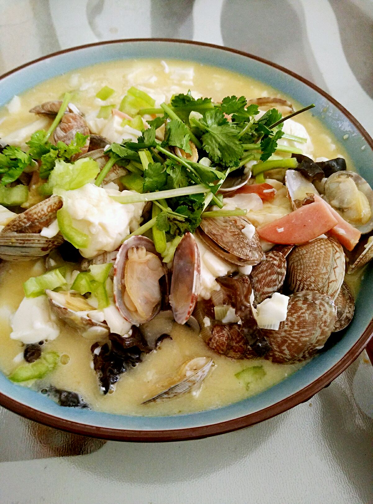 海鲜内酯豆腐汤