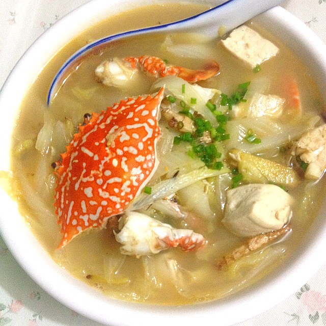 螃蟹白菜炖豆腐
