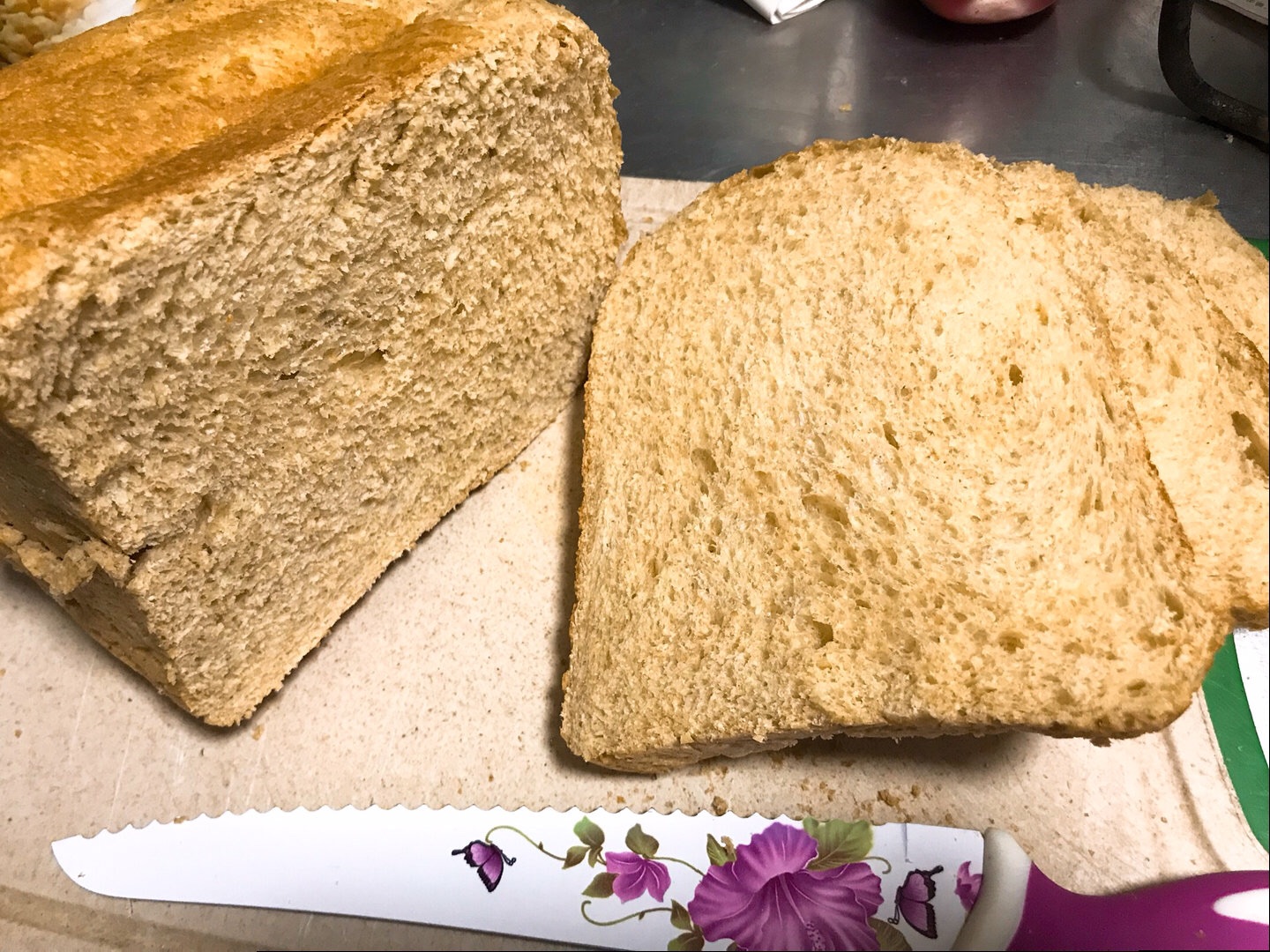 低卡全麦面包（面包机版成功率高很柔软）