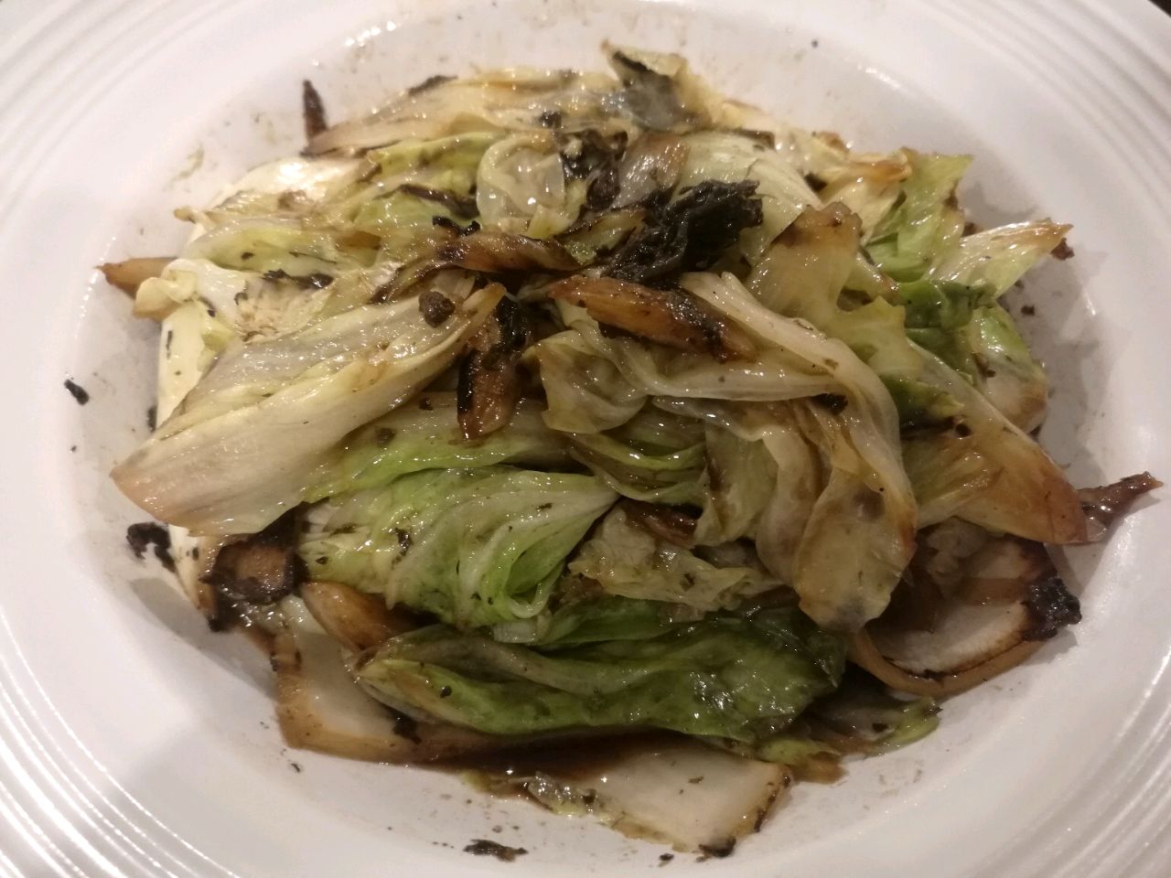 橄榄菜炝炒大白菜