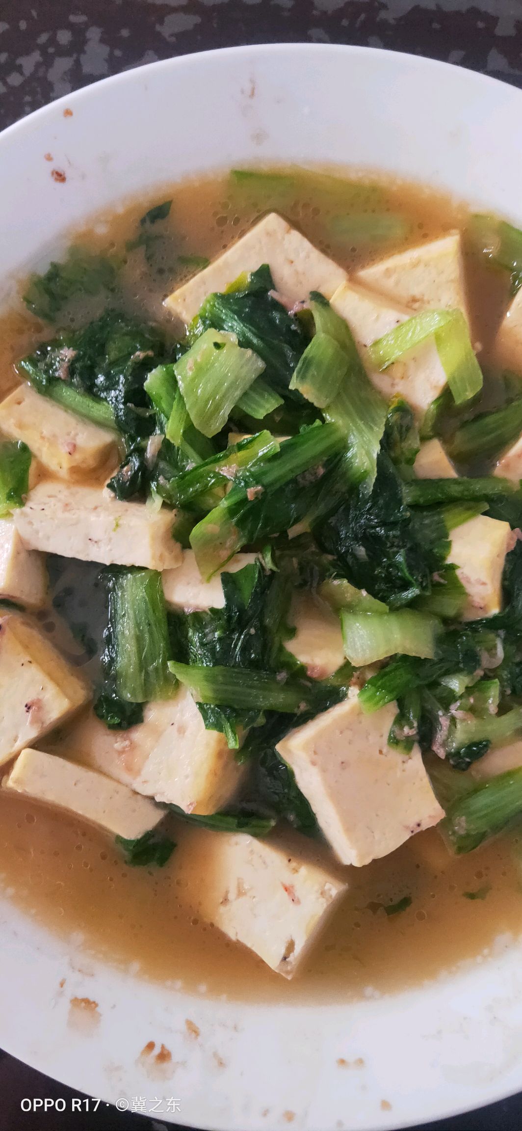 虾酱炖豆腐，唐山的家常菜
