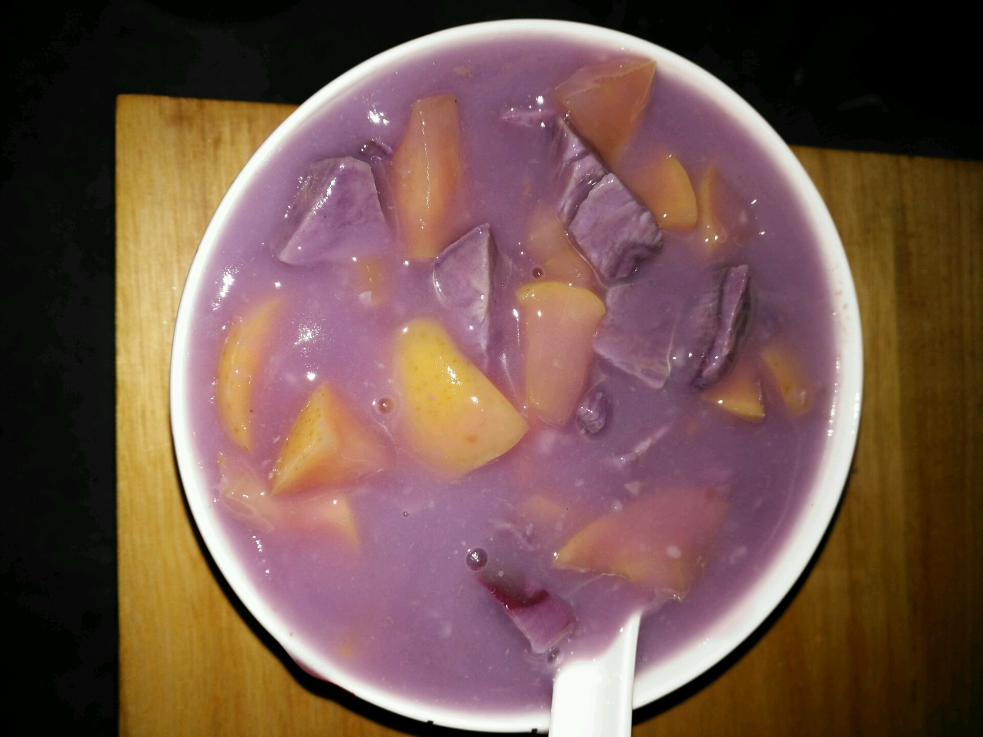 紫薯水果粥