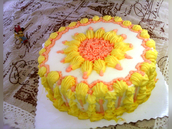裱花蛋糕：太阳花+ 
