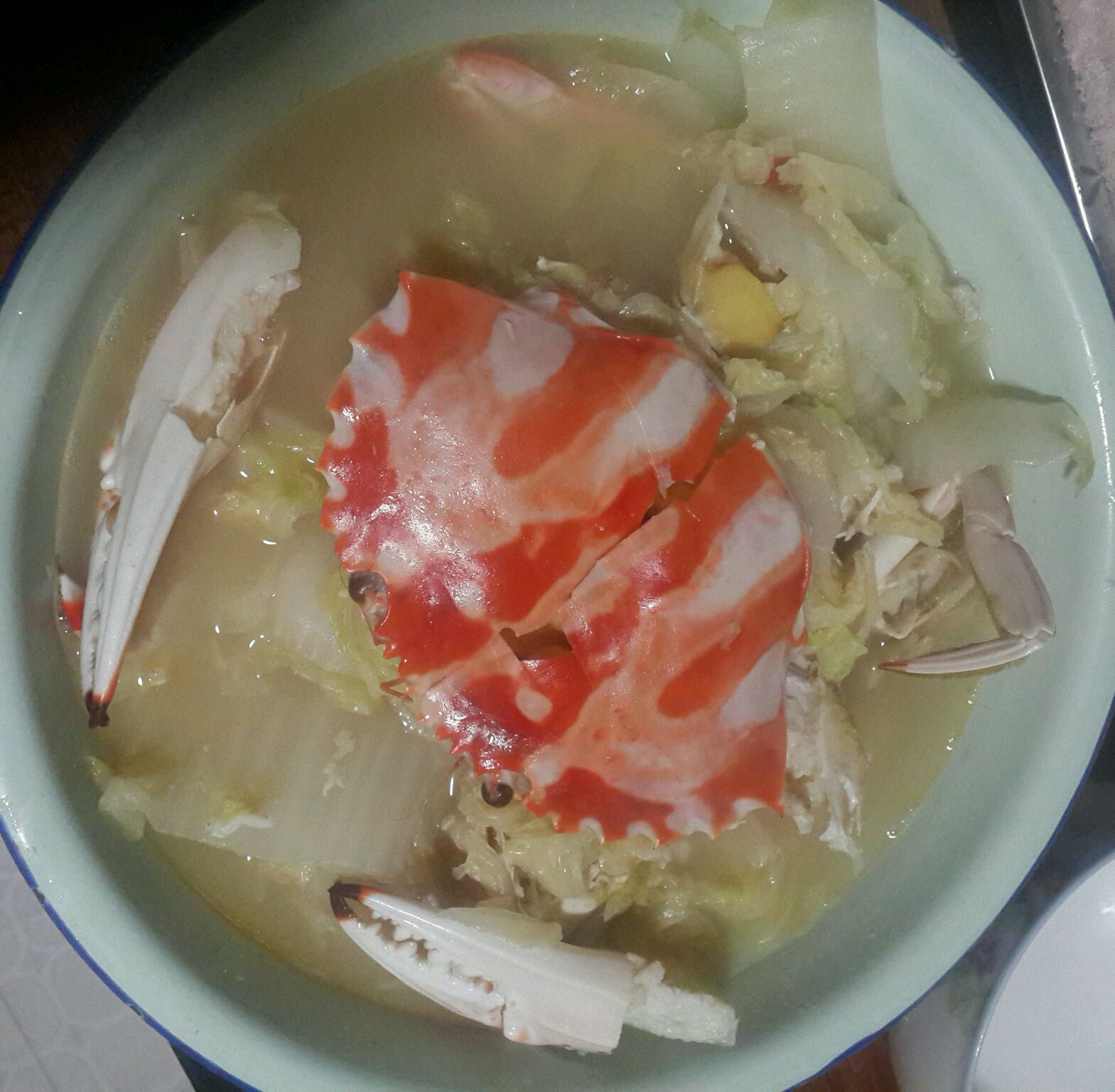 梭子蟹白菜汤