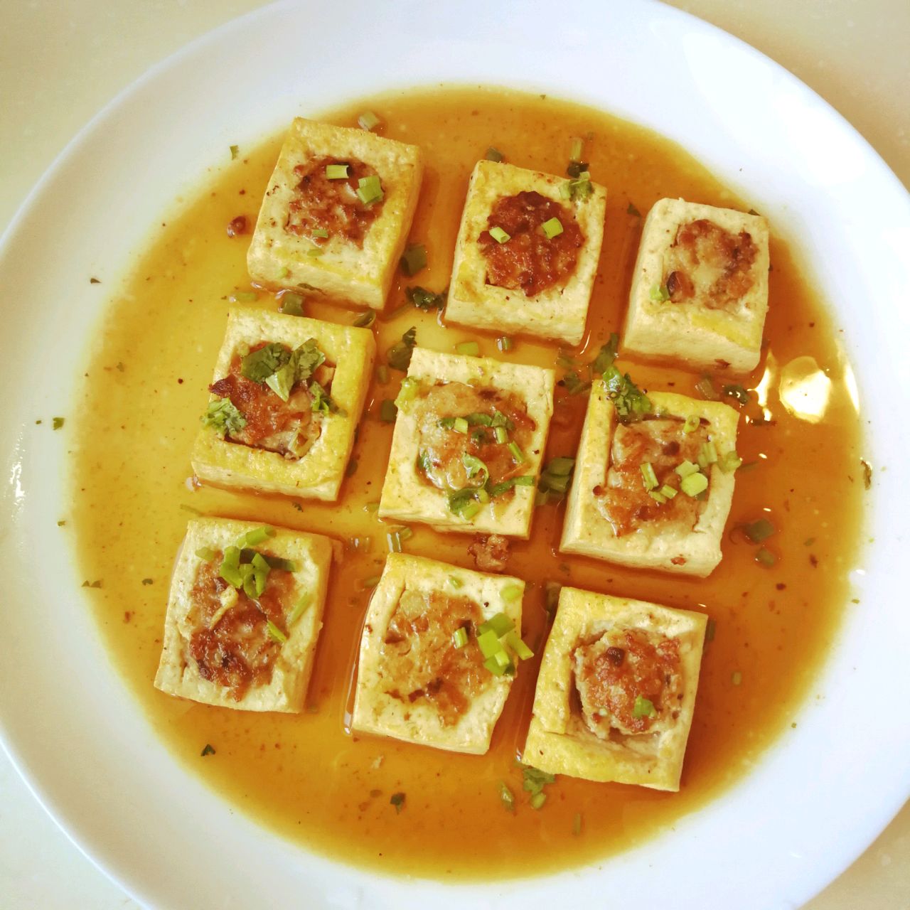 豆腐三吃-酿豆腐、豆腐丸子（汤）