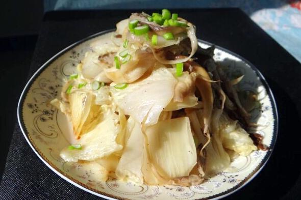 蚝油蘑菇炒白菜