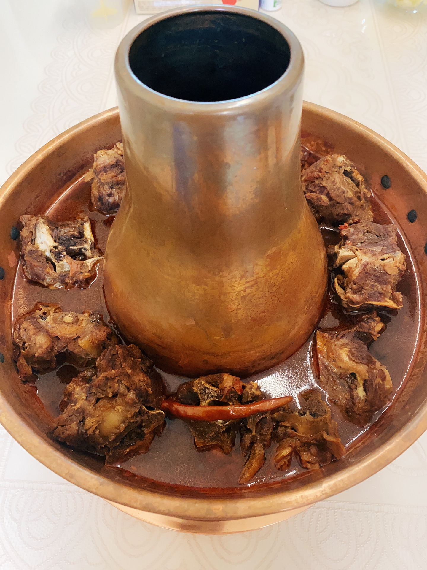 老北京羊蝎子火锅之红汤羊蝎子---暖暖的味道