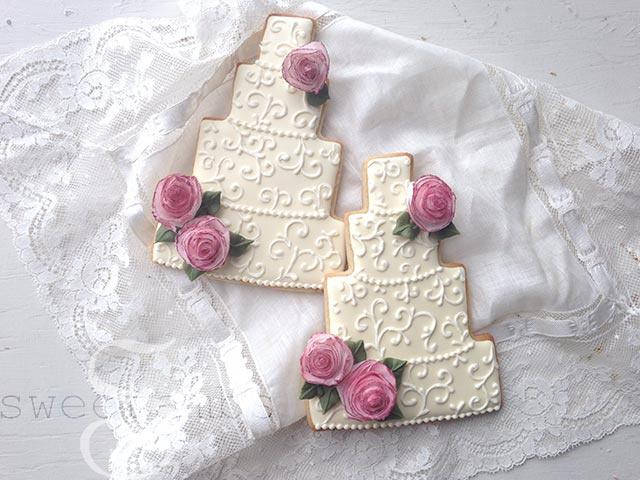 婚礼糖霜饼干及小玫瑰制作