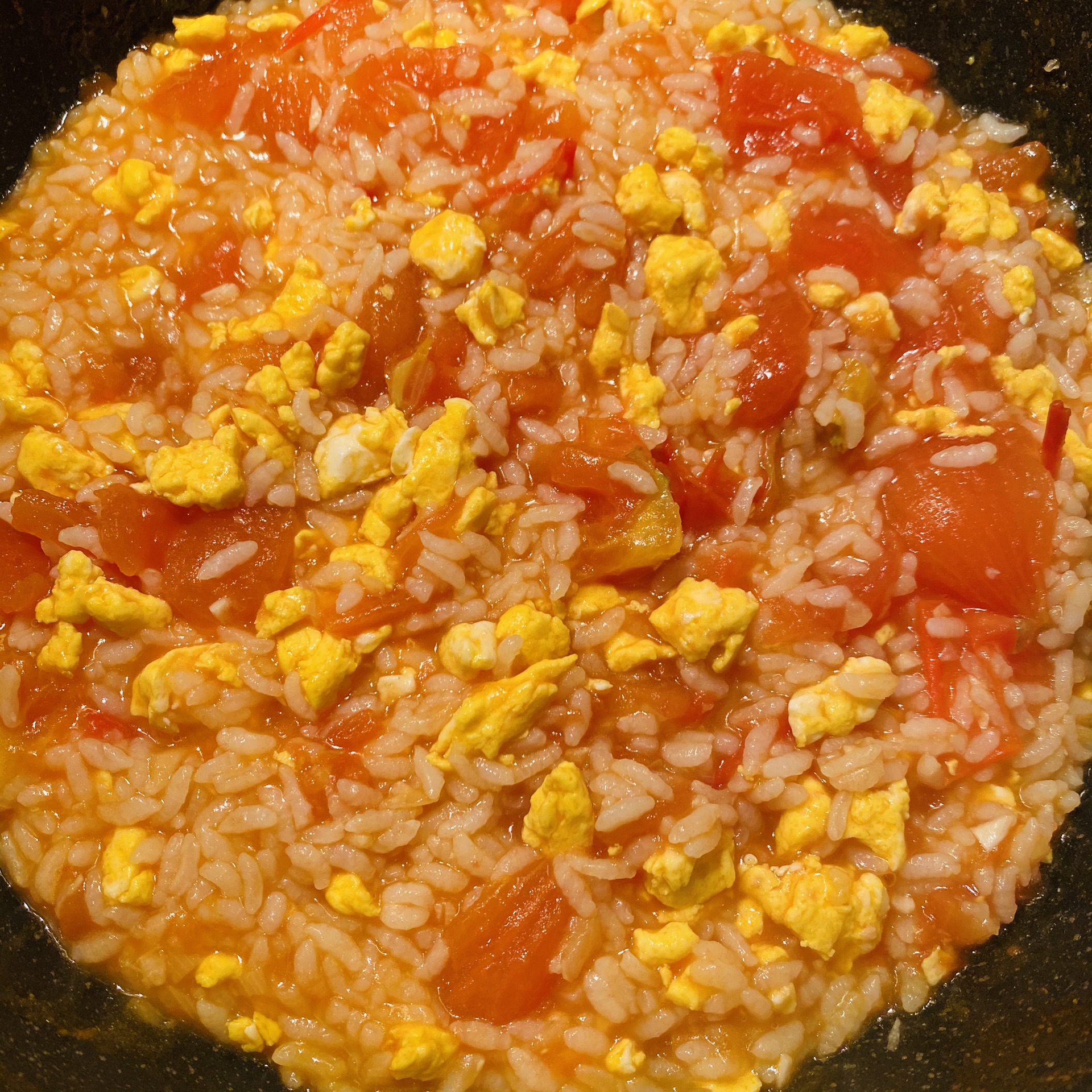 剩米饭也美味❤️番茄蛋烩饭