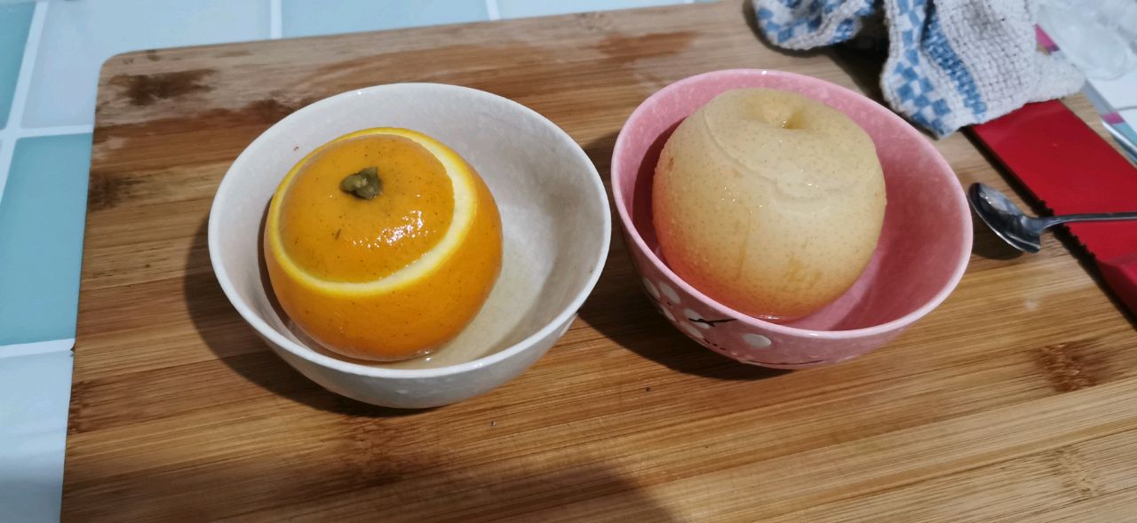 炖冰糖雪梨和炖橙子(自己做的感冒药)