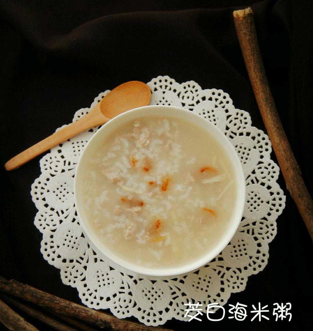 茭白海米粥